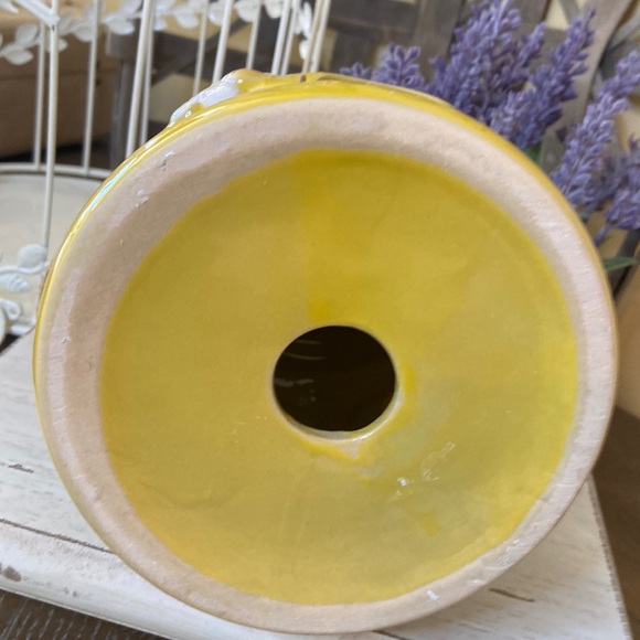 NEW! Cottage Farmhouse Distressed Bumblebee Queen Bee Beehive Ceramic Birdhouse - Picture 8 of 9